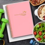Wellness Planner & Fitness Log - Daily Diet & Health Journal with Weight Loss, Wellness Journal Notebook for Tracking Fitness, Sleep, Nutrition, Meal, Habits, A5(5.8 x 8.6 inch) (Pink)