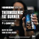 JNX SPORTS The Omen! Non-Stimulant Thermogenic Fat Burner – Caffeine-Free Dietary Supplement for Men & Women | Appetite Suppressant & Metabolism Booster | 100 Capsules