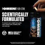 JNX SPORTS The Omen! Non-Stimulant Thermogenic Fat Burner – Caffeine-Free Dietary Supplement for Men & Women | Appetite Suppressant & Metabolism Booster | 100 Capsules