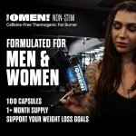 JNX SPORTS The Omen! Non-Stimulant Thermogenic Fat Burner – Caffeine-Free Dietary Supplement for Men & Women | Appetite Suppressant & Metabolism Booster | 100 Capsules