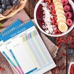 2-Pack Food Journal Diaries – Spiral-Bound (5.5" x 8.5"), 50 Double-Sided Pages for Tracking Calories, Carbs, Protein, Fat, Macronutrients, and Eating Habits, Perfect for Healthy Eating Goals
