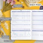 Legend Wellness Planner & Food Journal – Daily Diet & Health Journal with Weight Loss, Measurement & Exercise Trackers – Lifestyle & Nutrition Diary – Lasts 6 Months, A5 size – Black