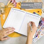 Legend Wellness Planner & Food Journal – Daily Diet & Health Journal with Weight Loss, Measurement & Exercise Trackers – Lifestyle & Nutrition Diary – Lasts 6 Months, A5 size – Black