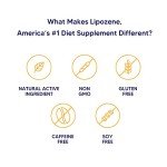 Lipozene Diet Pills - Weight Loss Supplement - Appetite Suppressant- 1 Bottle of 60 Capsules for 30 Servings- No Caffeine