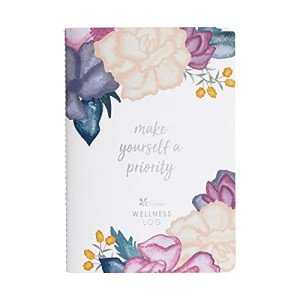 Erin Condren 6 Month Wellness Log Planner, Edition 5 - Watercolor Bouquet, Weekly Logs for Workout, Sleep, Water Intake and Food Goal Tracker Portable Size Petite Planner