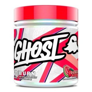 GHOST Burn Weight Management Powder, Guava Berry (60 Servings) - Metabolism & Energy Support Supplement for Men & Women - Natural Caffeine, L-Carnitine & L-Tyrosine - Gluten, Soy & Sugar-Free, Vegan