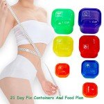 BHYTAKI Portion Control Containers, Double Set (14 Pieces) 21 Day for Weight Loss with Tally Chart and Food Plan