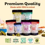 Olive My Pickle Fermented Sauerkraut Organic, Olives & Kimchi | 6 Pack of Carrot & Dill, Red & Ginger Sauerkraut, Garlic & Kosher Dill Pickles, Classic Kimchi & Greek Olive Mix | Sauerkraut Packets