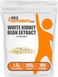 BulkSupplements.com White Kidney Bean Extract Powder - White Kidney Bean Powder, Herbal Supplement - Gluten Free, 1500mg per Serving, 250g (8.8 oz) (Pack of 1)