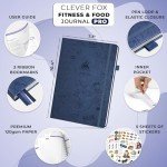 Clever Fox Fitness & Food Journal PRO – Daily Workout & Meal Planner for Women & Men – Exercise & Weight Loss Diary Notebook, 7.3x10.4” (Mystic Blue)