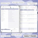Clever Fox Fitness & Food Journal PRO – Daily Workout & Meal Planner for Women & Men – Exercise & Weight Loss Diary Notebook, 7.3x10.4” (Mystic Blue)