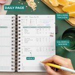 Clever Fox Food Journal Spiral - Daily Food Diary, Meal Prep Planner to Track Calories & Nutrients, Weight Loss Tracker Notebook (Black)