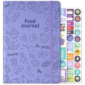 Food Journal - Food Journal for Women Weight Loss, 6 Month Meal Planner & Food Diary, 5.8x8.3" Fitness Journals for Tracking Meals, Count Calories and Achieve Goals