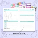 Food Journal - Food Journal for Women Weight Loss, 6 Month Meal Planner & Food Diary, 5.8x8.3" Fitness Journals for Tracking Meals, Count Calories and Achieve Goals