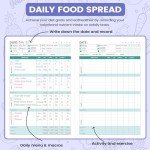 Food Journal - Food Journal for Women Weight Loss, 6 Month Meal Planner & Food Diary, 5.8x8.3" Fitness Journals for Tracking Meals, Count Calories and Achieve Goals