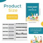 Dianelhall 2 Pcs Food Journal 5. 8 x 8. 3'' Food Diary and Journal Symptoms Tracker, Keep Healthy Symptom Logs for Women Men Weight Loss, Ibs, Diabetic, Allergies, Crohn's/Ibd