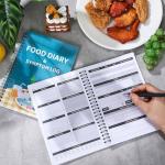 Dianelhall 2 Pcs Food Journal 5. 8 x 8. 3'' Food Diary and Journal Symptoms Tracker, Keep Healthy Symptom Logs for Women Men Weight Loss, Ibs, Diabetic, Allergies, Crohn's/Ibd