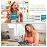 Dianelhall 2 Pcs Food Journal 5. 8 x 8. 3'' Food Diary and Journal Symptoms Tracker, Keep Healthy Symptom Logs for Women Men Weight Loss, Ibs, Diabetic, Allergies, Crohn's/Ibd