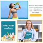 Dianelhall 2 Pcs Food Journal 5. 8 x 8. 3'' Food Diary and Journal Symptoms Tracker, Keep Healthy Symptom Logs for Women Men Weight Loss, Ibs, Diabetic, Allergies, Crohn's/Ibd