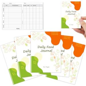 5 PCS Food Tracker Journal Mini 3X4 Inch Small Calorie Tracker Notebook Weekly Meal Planner Notebook Calorie Counter Book Food Journal for Weight Loss Women Calorie Counter Log Book for Meal (5)