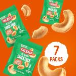 Emerald Nuts Roasted and Salted Cashews 7ct (1-Pack), 100-Calorie Individual Packs, Kosher Certified, Non-GMO, Contains No Artificial Preservatives, Flavors or Synthetic Colors