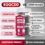 Keto ACV Gummies Advanced Weight - L0ss-,- Keto Gummy Supplement for Women and Men, with 1500MG Apple Cider Vinegar & Vitamin B12, Vegan & Non-GMO, Detox & Cleanse, Low-Carb, 60 Count