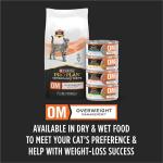 Pro Plan Veterinary Diets Purina OM Overweight Management Feline Formula Dry Cat Food - 16 lb. Bag