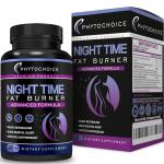 Night Time Fat Burner - Weight Loss Diet Pills with Magnesium Melatonin CLA L-Carnitine that Work at Night, Appetite Suppressant, Carb Blocker, Nighttime Metabolism Booster for Women and Men 60 Caps.
