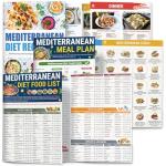 Set 3 Mediterranean Diet Chart Food List 2025, Mediterranean Ingredient Meal Plan, Serving Sizes Calories Net Carbs, Weight Loss Diet, Diabetes-Friendly, Heart Healthy, Easy Recipes for Beginners