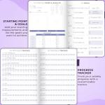 Clever Fox Fitness & Food Journal – Nutrition & Workout Planner for Women & Men – Diet & Gym Exercise Log Book with Calendars, Diet & Training Trackers - Undated, A5 Size, Hardcover (Purple)
