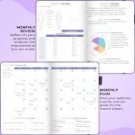 Clever Fox Fitness & Food Journal – Nutrition & Workout Planner for Women & Men – Diet & Gym Exercise Log Book with Calendars, Diet & Training Trackers - Undated, A5 Size, Hardcover (Purple)