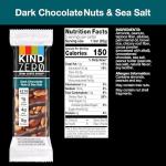 KIND ZERO Added Sugar Bars, Dark Chocolate Nuts and Sea Salt, Keto Friendly Snacks, Gluten Free, 5g Protein, 5 Count