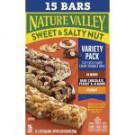 Nature Valley Sweet and Salty Nut Granola Bars, Variety Pack, 15 Bars, 18 oz