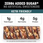 KIND ZERO Added Sugar Bars, Dark Chocolate Nuts and Sea Salt, Keto Friendly Snacks, Gluten Free, 5g Protein, 5 Count
