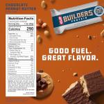 CLIF BUILDERS Protein Bar - Chocolate Peanut Butter Flavor - 20g Plant Based Protein - Gluten Free - Non-GMO - Low Glycemic - No Artificial Sweeteners - 2.4 oz.