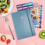 Clever Fox Wellness Planner - Weekly & Daily Health and Wellness Log, Food Journal & Meal Planner Diary for Calorie Counting, Notebook for Medical Condition Tracking, A5-Sized - Aquamarine