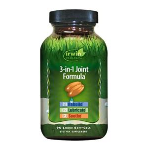 Irwin Naturals 3-in-1 Joint Formula - Powerful Joint Support Supplement with Glucosamine, Chondroitin, Turmeric & Boswellia - 90 Liquid Softgels