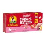 Sun-Maid Strawberry & Vanilla Yogurt Coated Raisins - (6 Pack) 1 oz Snack-Size Box - Yogurt Covered Dried Fruit for Lunches and Back to School Snacks