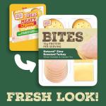 Oscar Mayer Bites Natural Slow-Roasted Turkey, White Cheddar & Cracker Trio Meat & Cheese Snack Plate, 3.3 oz Tray