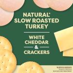 Oscar Mayer Bites Natural Slow-Roasted Turkey, White Cheddar & Cracker Trio Meat & Cheese Snack Plate, 3.3 oz Tray