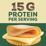 Oscar Mayer Bites Natural Slow-Roasted Turkey, White Cheddar & Cracker Trio Meat & Cheese Snack Plate, 3.3 oz Tray