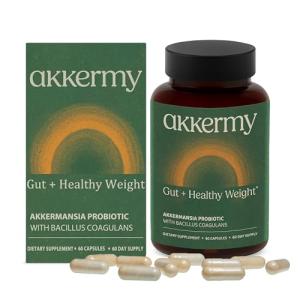 Akkermansia Probiotic for Appetite & Craving Control | Increases GLP-1 & Boosts Healthy Weight | 60 Day Supply | Made in USA | Bacillus Coagulans, B2, D3 & Chromium | SIBO Friendly, Vegan, Gluten Free