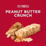 BSN Protein Bars - Protein Crisp Bar by Syntha-6, Whey Protein, 20g of Protein, Gluten Free, Low Sugar, Peanut Butter Crunch, 12 Count