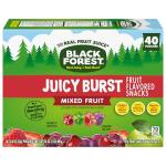 Black Forest, Juicy Burst, Fruit Flavored Snacks, Mixed Fruit Flavors, A Juicy Burst of Natural Flavors, Made with Real Fruit Juice, 0.8 oz 40 ct