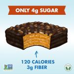 Rip Van Keto Wafer Cookies - Healthy Snacks - Non GMO Snack - Keto Snacks - Low Carb, Low Sugar (2g), Low Calorie and Vegan Snack - 16 Count (Dark Chocolate Peanut Butter)