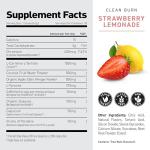 Kaged Clean Burn Powder | Strawberry Lemonade | Thermogenic Weight Management | Boost Metabolism | Organic Caffeine, Apple Cider Vinegar | Supplements for Men & Women | 30 Servings