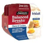 Sargento Balanced Breaks Cheese & Crackers, Natural Gouda & Sharp Cheddar Cheeses and TRISCUIT Mini Original Crackers Snack Kit, 3-Pack