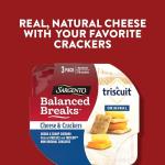 Sargento Balanced Breaks Cheese & Crackers, Natural Gouda & Sharp Cheddar Cheeses and TRISCUIT Mini Original Crackers Snack Kit, 3-Pack