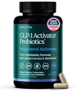 GLP-1 Supplement for Weight Loss & Appetite Control for Women and Men with Akkermansia, Berberine, Inulin, EGCG, Resveratrol, Hops, Polyphenols - Supports Digestion, Hunger, Cravings, Gut Health