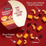 Sargento Balanced Breaks Natural Sharp Cheddar Cheese, Sea-Salted Cashews and Cherry Juice-Infused Dried Cranberries Snack Kit, 6-Pack